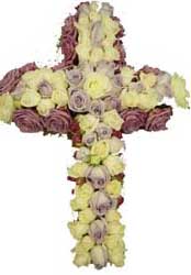 ABC Flowers st. vincent's hospital fitzroy melbourne deliver w002 rose cross wreath melboune wide 7 days a week free delivery melbourne inner suburbs